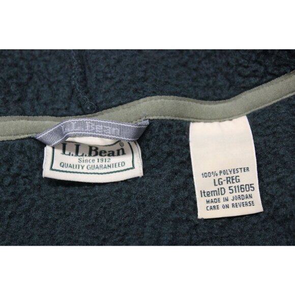 L.L.Bean Katahdin Fleece Pullover Men’s Size Large Mock Neck 1/2 Zip Fitted - Picture 7 of 11